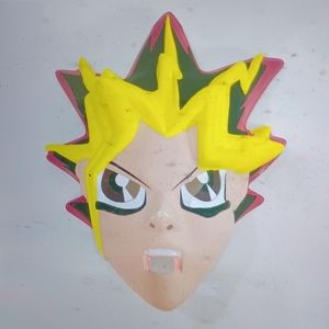 Vtg Kazuki Takahashi Yu Gi Oh mask costume mask. Display mask Copley Halloween